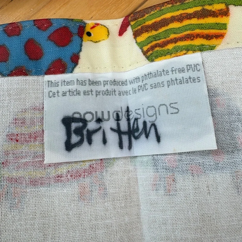 Kids Apron Waterproof Unisex Adjustable Neck Strap Turtles Pockets Cotton w/ PVC - Picture 8 of 9